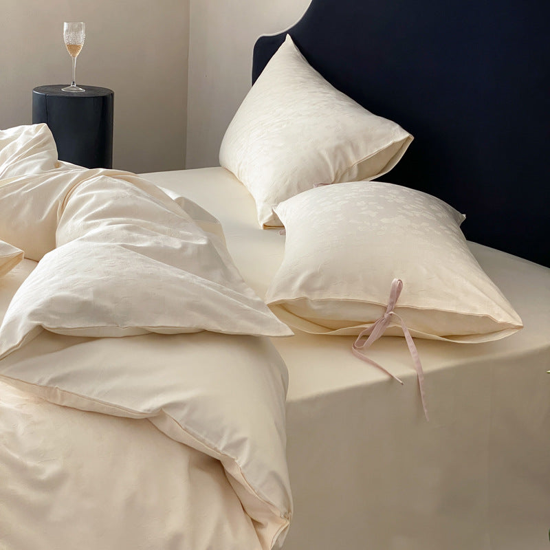 Washed French Linen Duvet Cover and Pillowcase Set with Envelope Closure