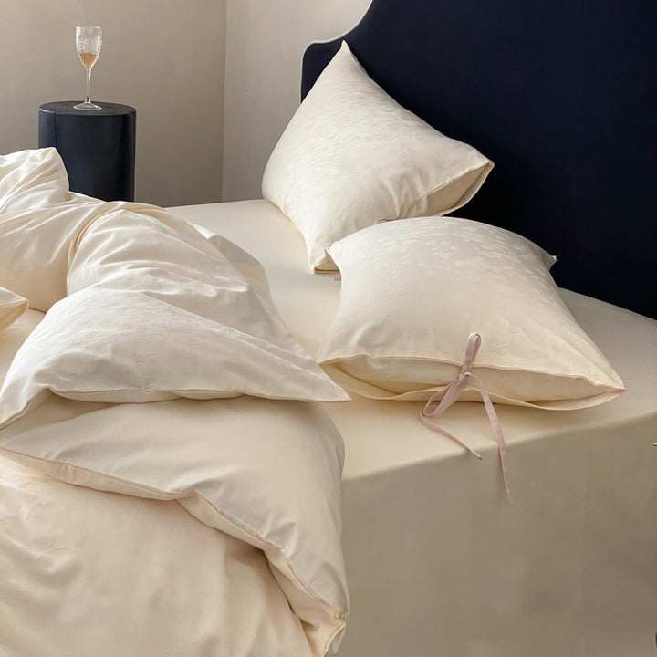 Washed French Linen Duvet Cover and Pillowcase Set with Envelope Closure