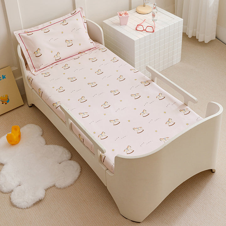 Toddler Fitted Bed Sheet and Pillowcase Set