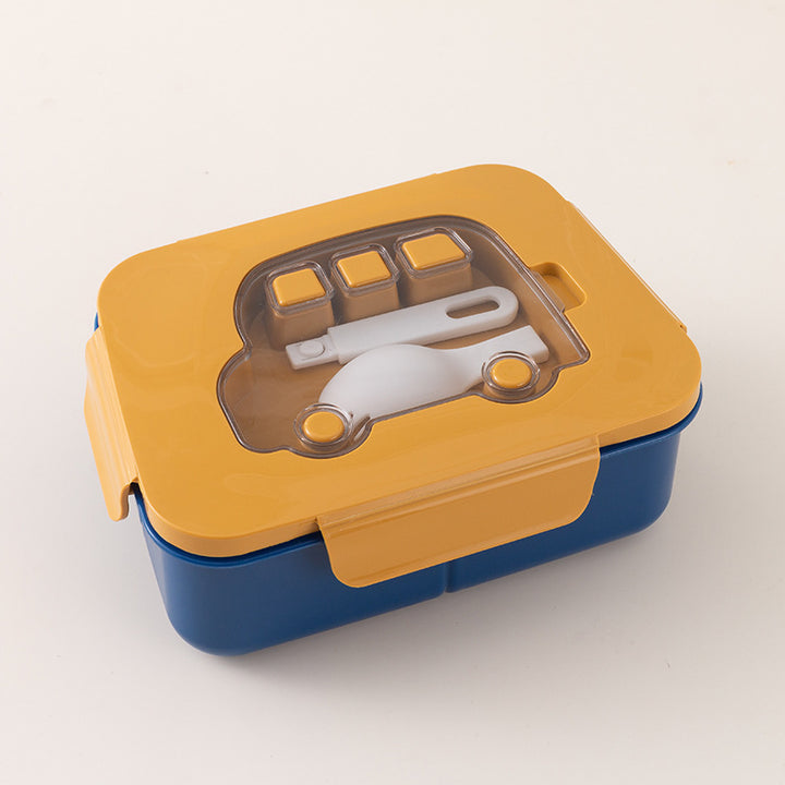 Multi-Functional Bento Lunch Box with Compartments and Utensils
