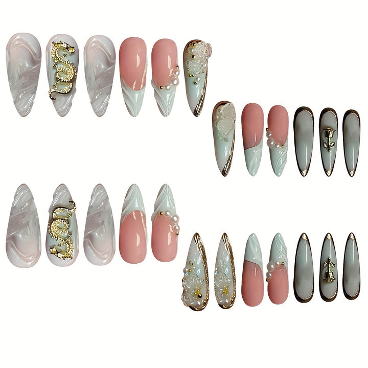 Creative Artistic Press-On Nail Design Stornfield