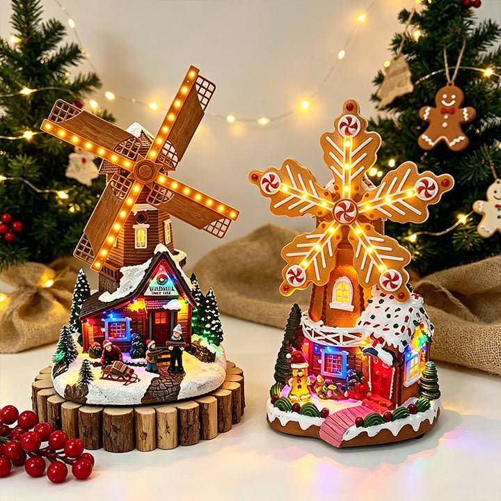Illuminated Windmill Decor Stornfield