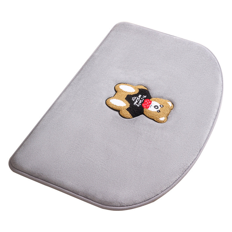 Cute Teddy Bear Plush Bath Mat Stornfield