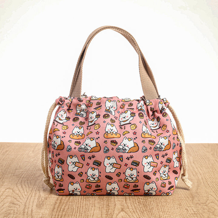 Drawstring Cat-Themed Storage Bag Stornfield
