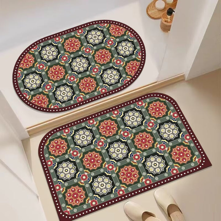 Decorative Floral Entryway Mat Stornfield