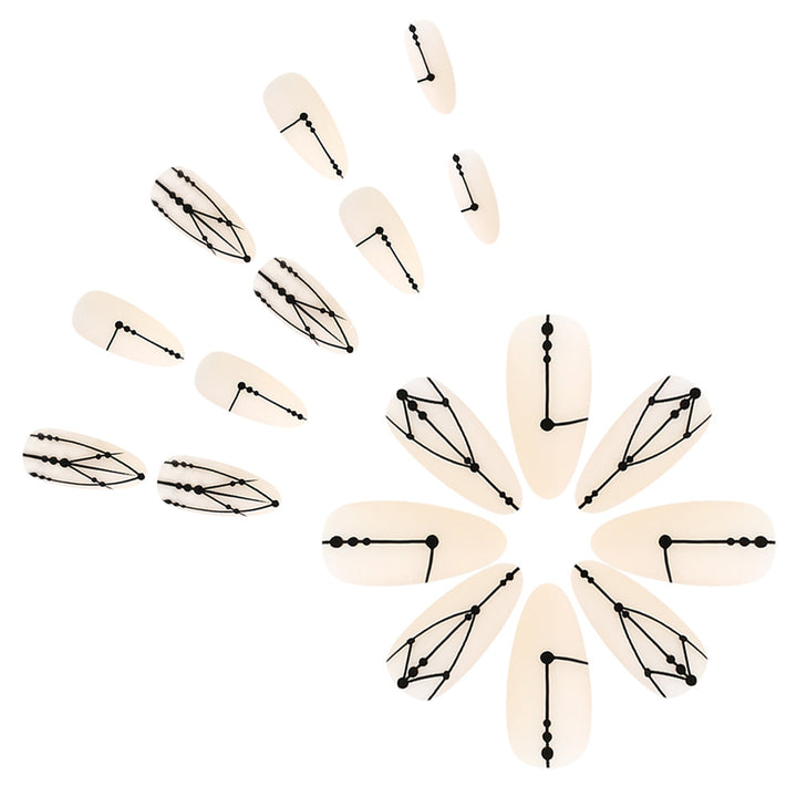 Artistic Geometric Press-On Nails Stornfield