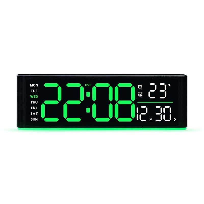 Digital LED alarm clock with temperature and day of week display Stornfield