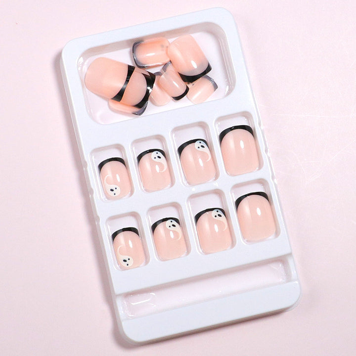 Artistic Ghost-Themed Press-On Nail Set Stornfield