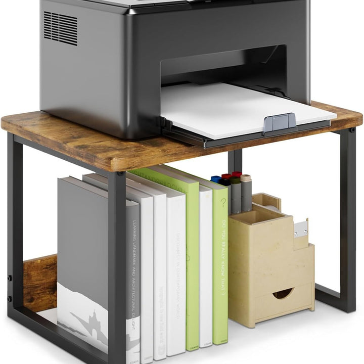 Printer stand with open shelving units Stornfield