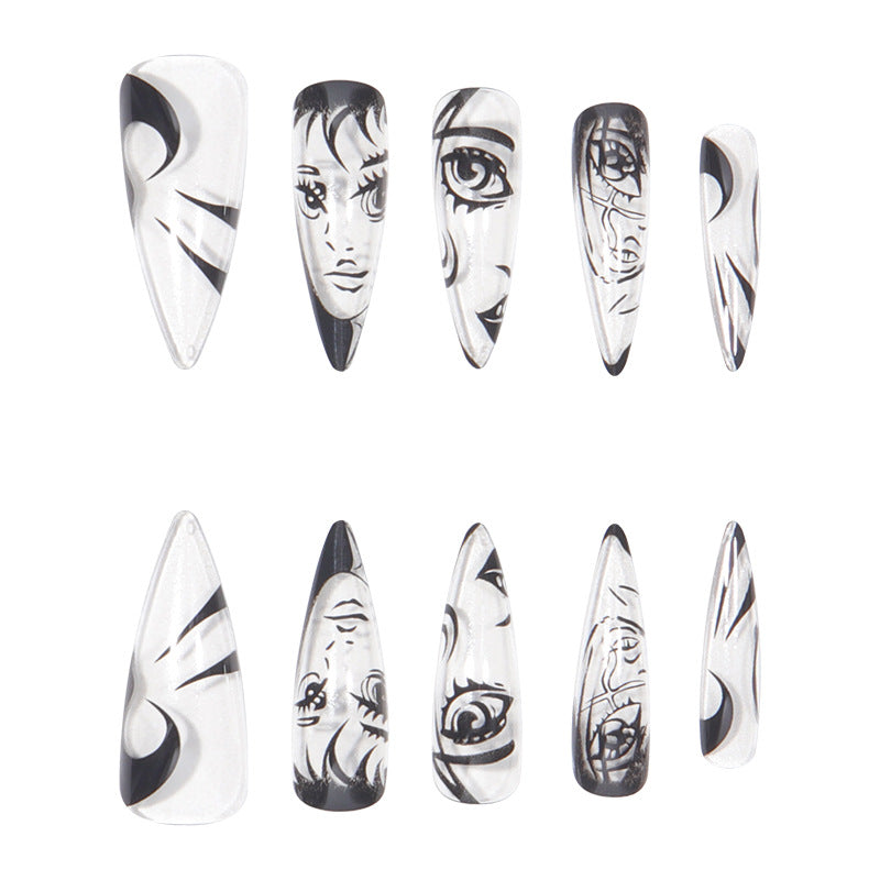 Artistic Long Stiletto Press-On Nails Stornfield