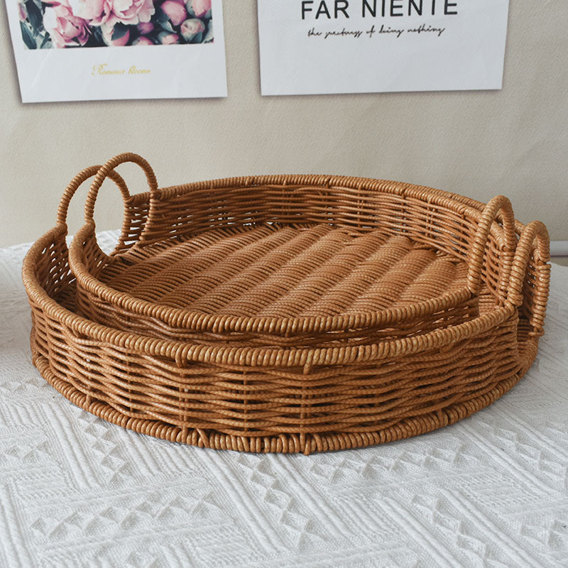 Round Rattan Serving Tray Stornfield