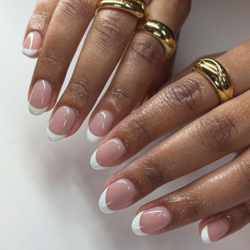 French Tip Gel Press-On Nails