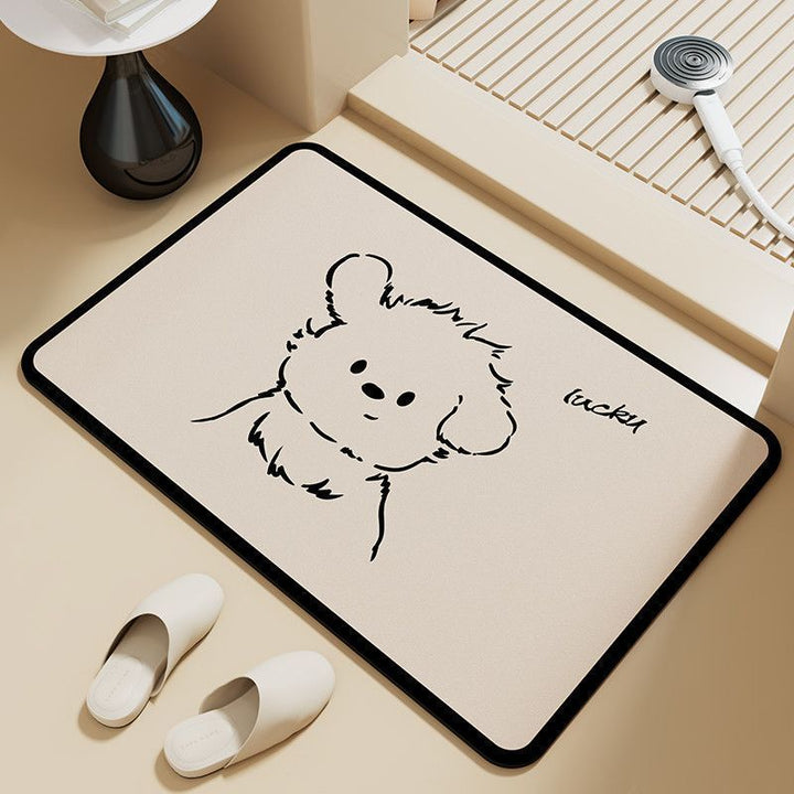 3D Butterfly Pattern Bath Mat