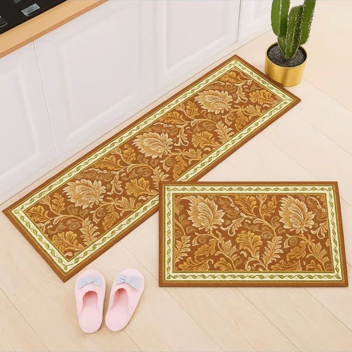 Floral-Themed Kitchen Runner Mat