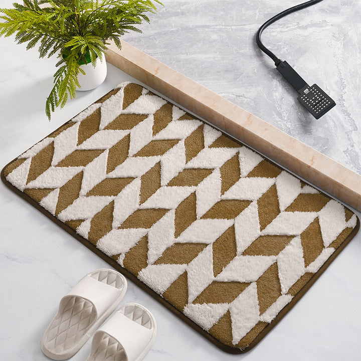 Geometric Pattern Bath Mat