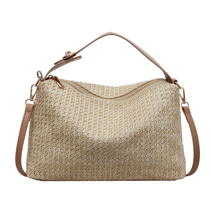 Elegant Straw Bag with Removable Shoulder Strap Stornfield