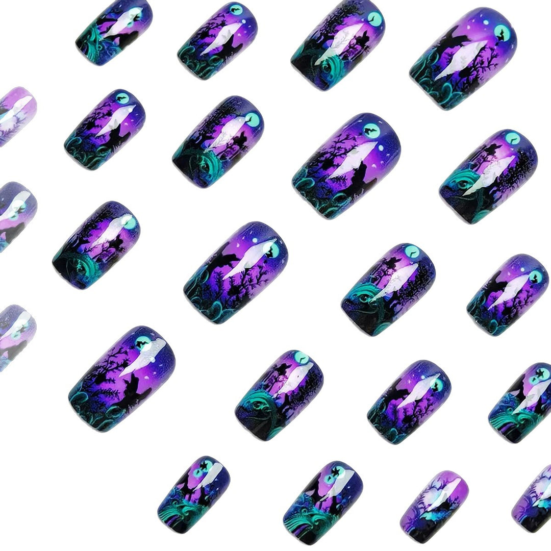 Nail art design with butterfly and night motif Stornfield