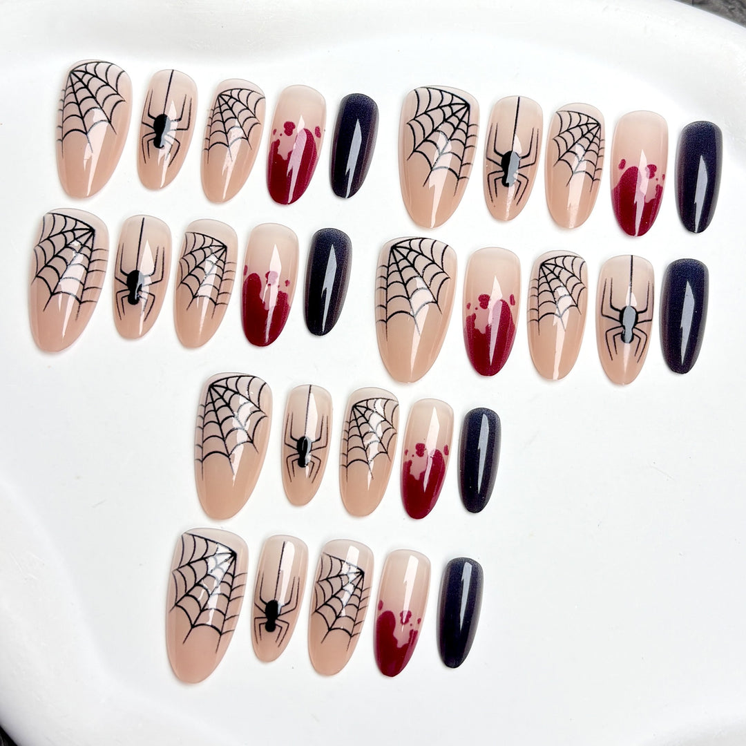 Halloween-Themed Press-On Nail Art Kit