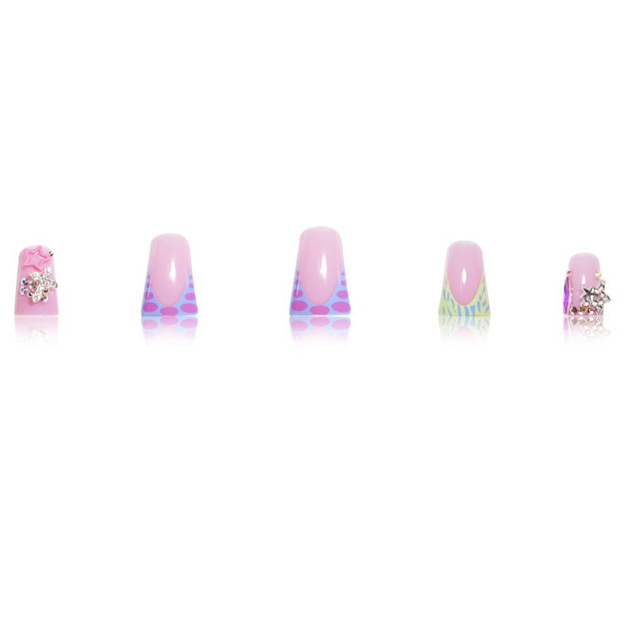 Decorative Stiletto Press-On Nail Art Set Stornfield