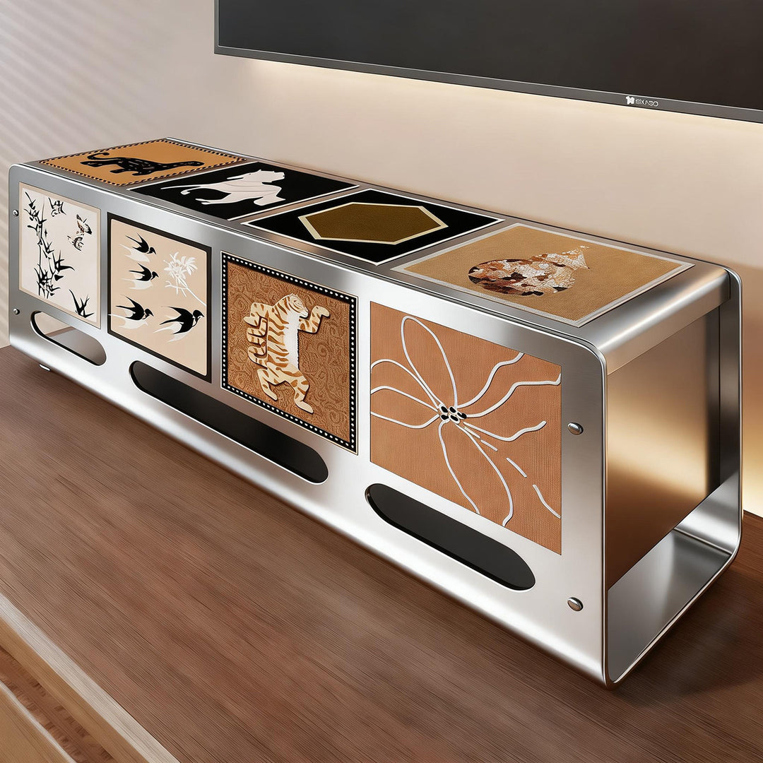 Decorative Cable Management Power Strip Organizer Box with Ventilated Panels