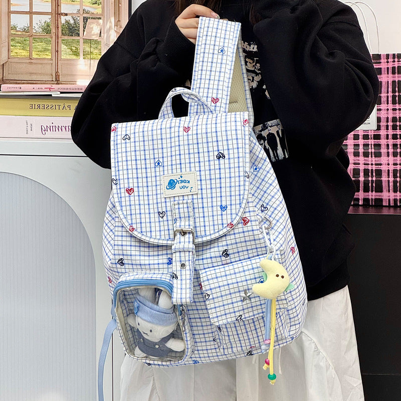 Heart-Printed Casual Backpack Stornfield