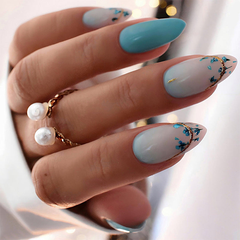 Artistic Floral Press-On Nails Stornfield