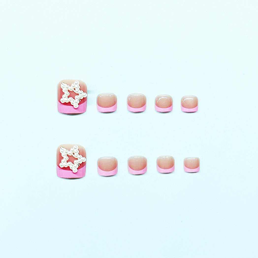 Foot nail art set with stylish 3D decorations Stornfield