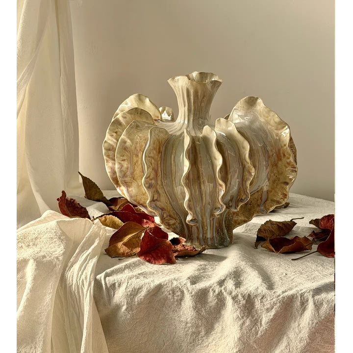 Contemporary Decorative Shell-Inspired Vase