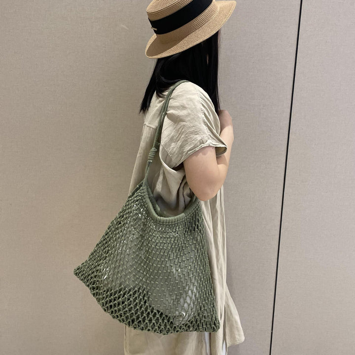 Net tote bag in boho style Stornfield