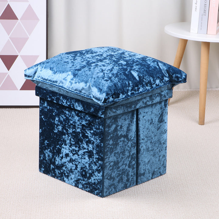 Plush Square Storage Stool Stornfield