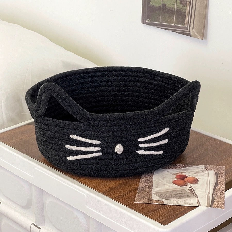 Women Playful Storage Basket in Cat Design Stornfield