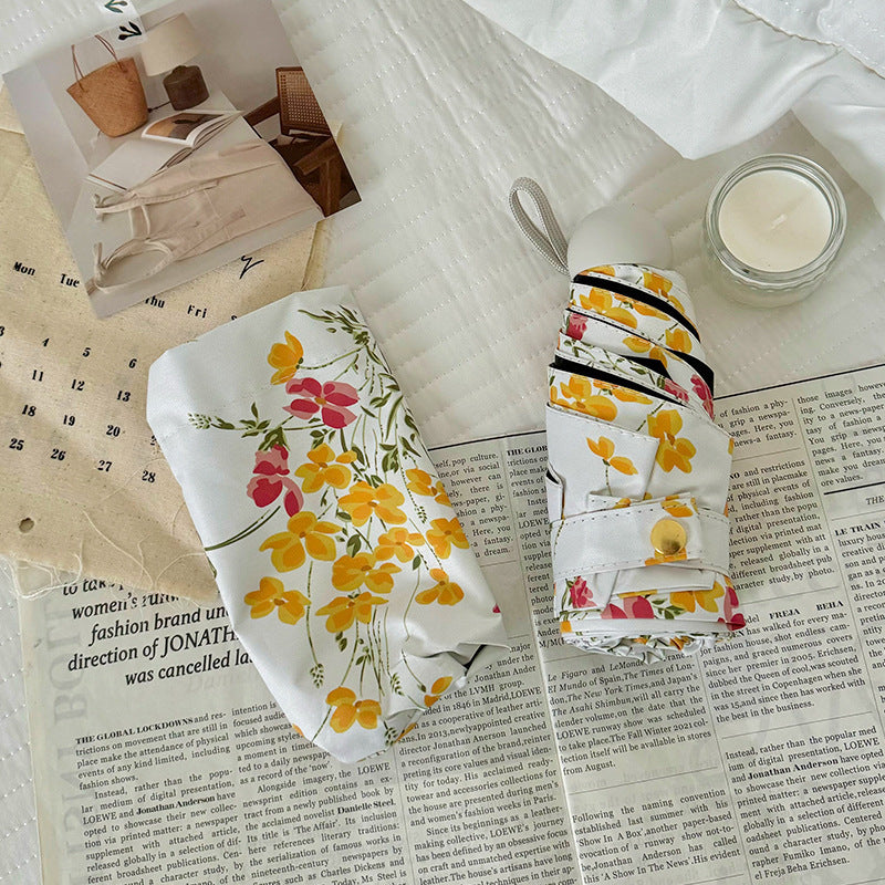 Women Foldable Sunshade with Flower Design Stornfield