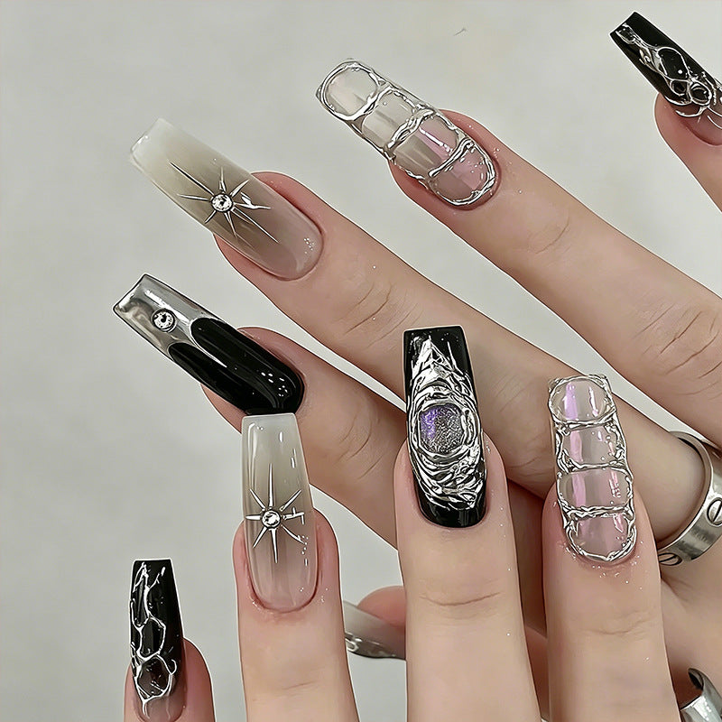 Artful nail set with floral accents Stornfield