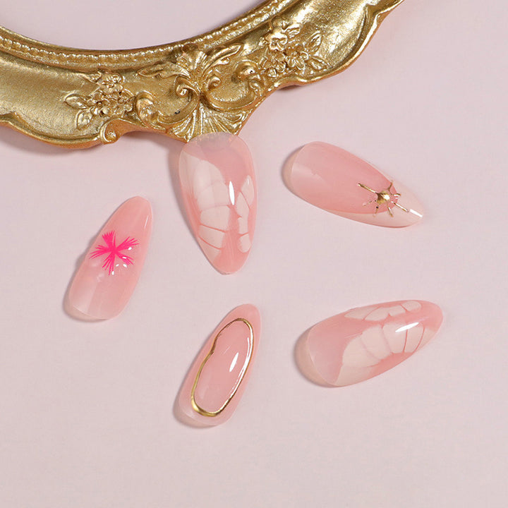 Elegant Floral Design Press-On Nails Set Stornfield