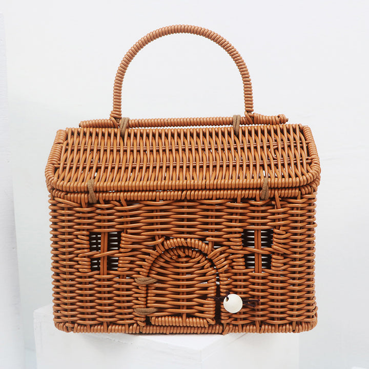Handcrafted storage basket in the house design Stornfield
