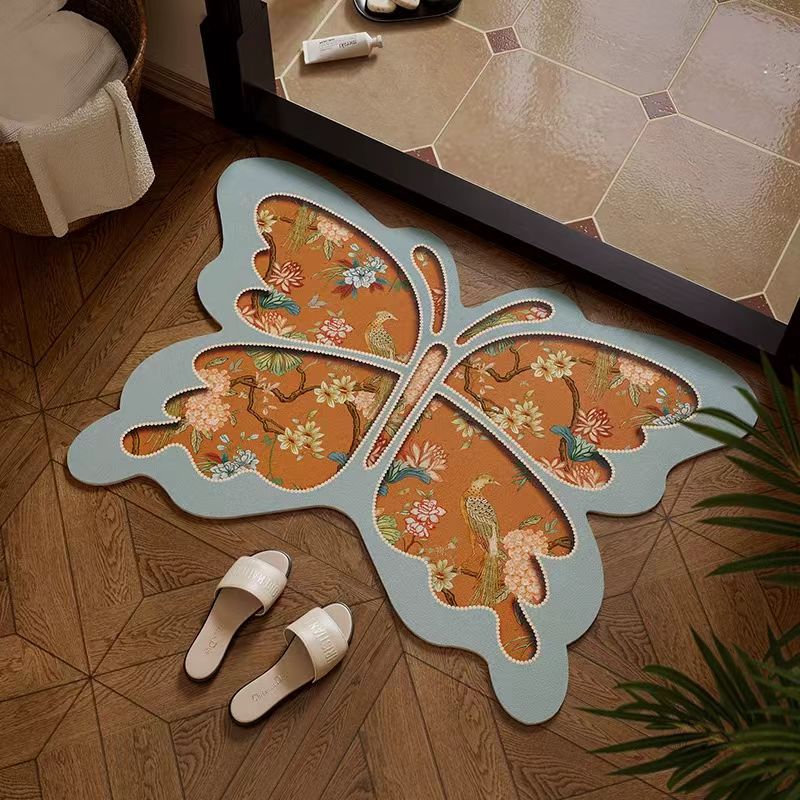 Butterfly-Shaped Decorative Floor Mat