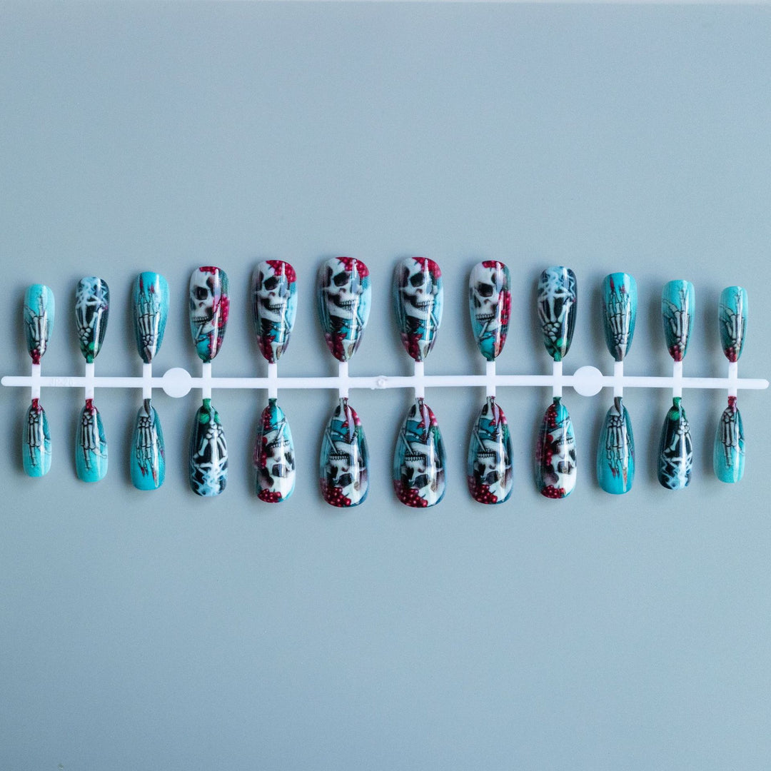 Artistic Skeleton Motif Nail Art Kit