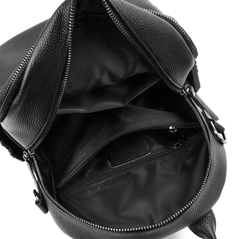 Multi-Functional Textured Leather Backpack Stornfield