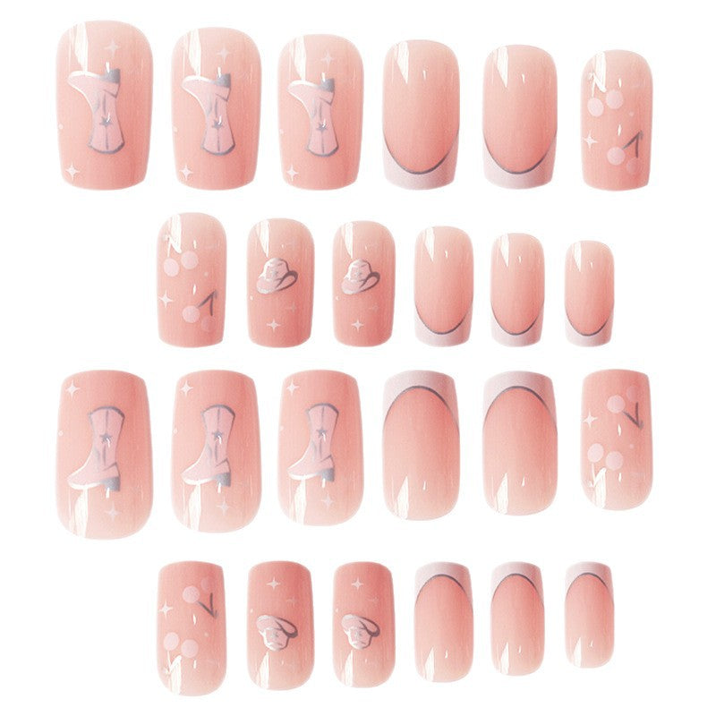Artistic Press-On Nail Art with Unique Illustrations Stornfield