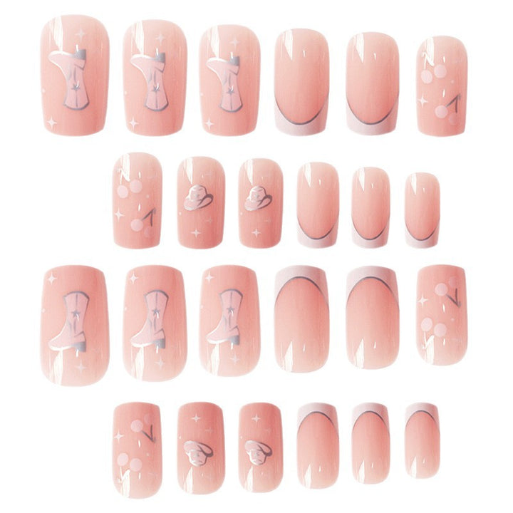 Artistic Press-On Nail Art with Unique Illustrations Stornfield