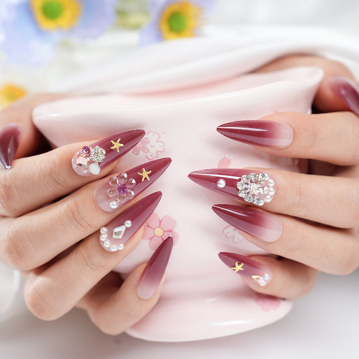 Decorative Rhinestone Stiletto Nail Set Stornfield