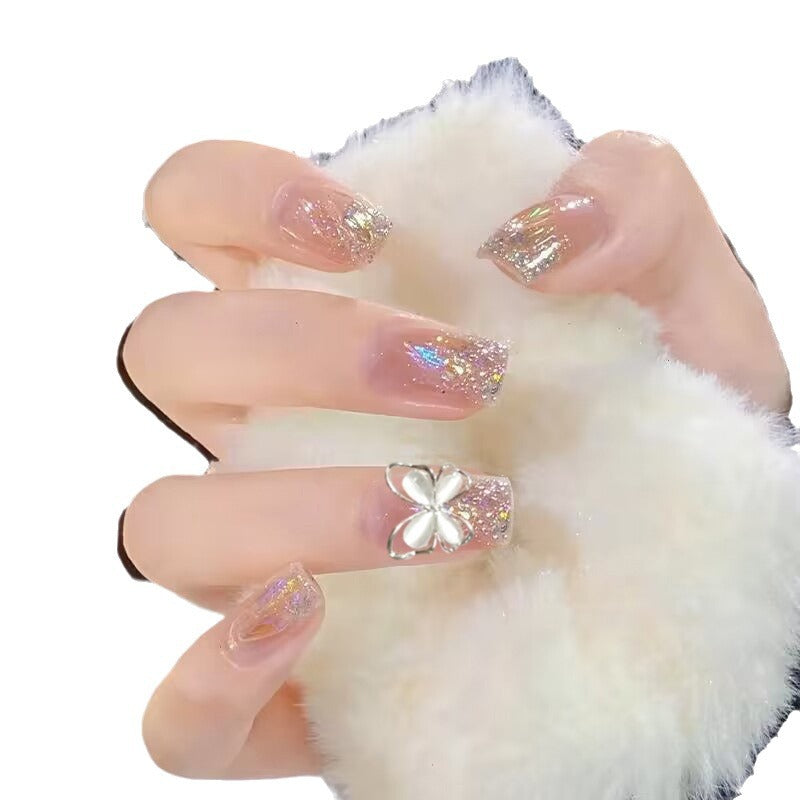 Decorative Floral Press-On Nail Art Set Stornfield