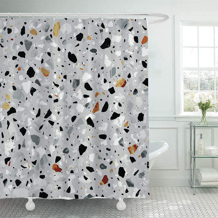 Stylish Terrazzo Print Shower Curtain Stornfield