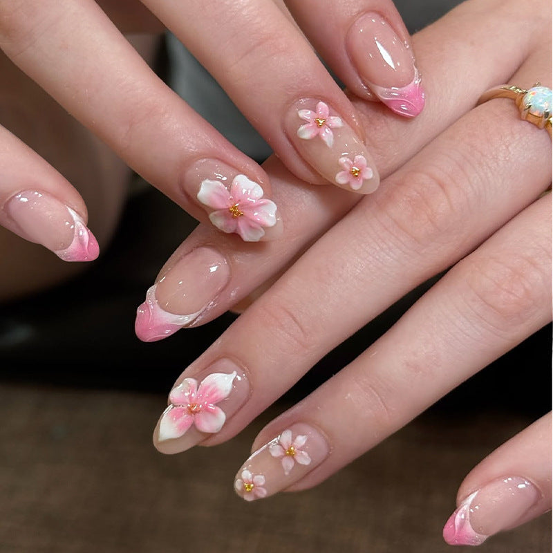 Decorative Floral Design Press-On Nails Stornfield
