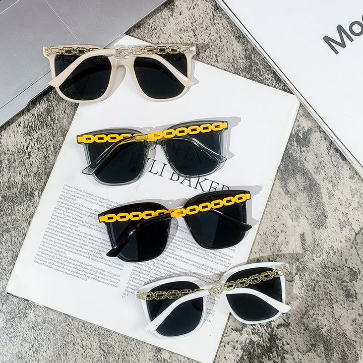 Women's extra-large sunglasses with fashionable chain frame Stornfield