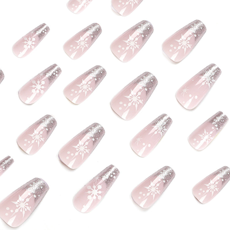 Glittering artificial acrylic nails with Christmas motifs Stornfield
