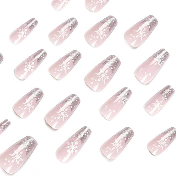 Glittering artificial acrylic nails with Christmas motifs Stornfield