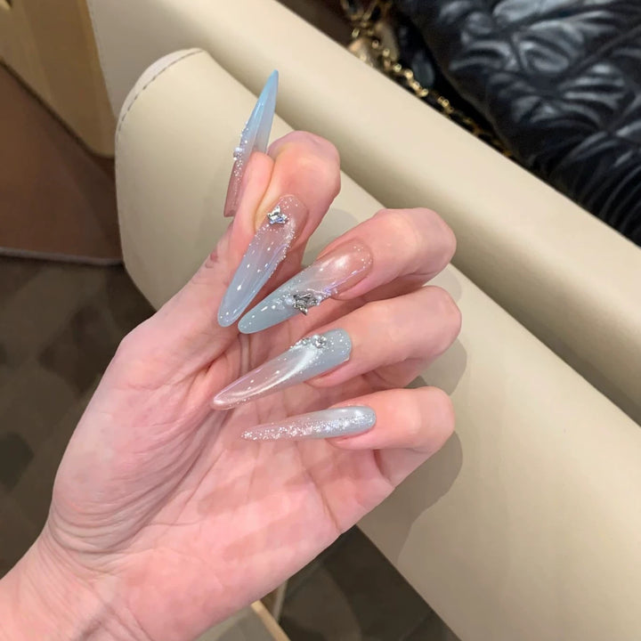 Artistic Ombre Stiletto Nail Extensions