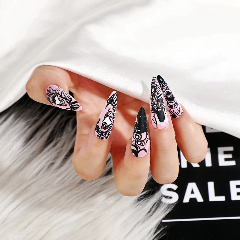 Art nails with artistic motifs Stornfield