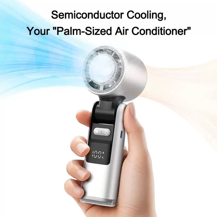 Unisex one size rechargeable portable bladeless style mini fan with foldable head LED status indicator and high capacity battery Stornfield